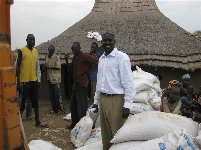 Leading food distribution efforts in Biong, South Sudan